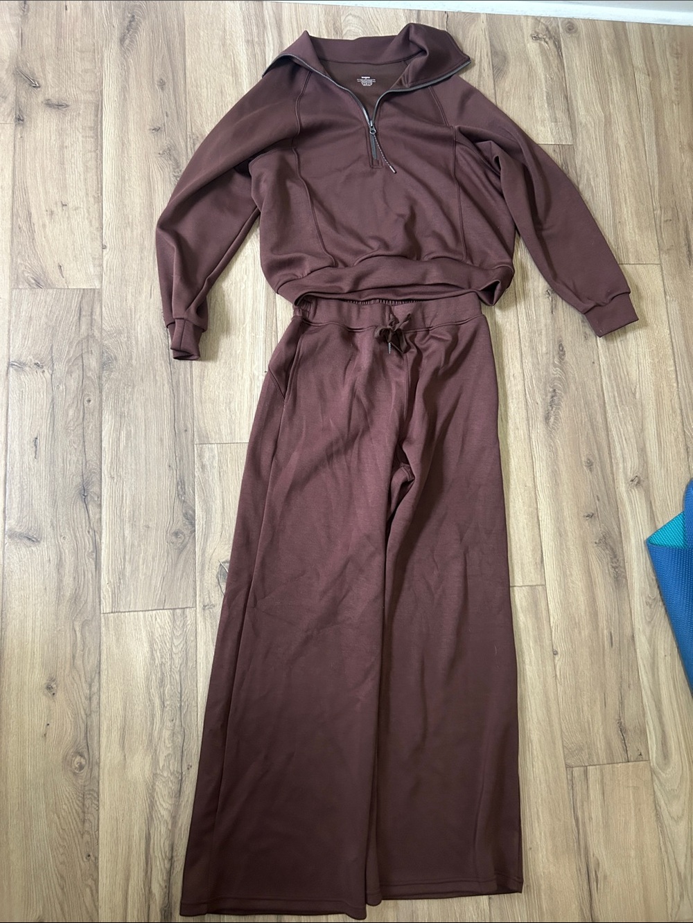 Women's Brown Wide-Leg Lounge Pants